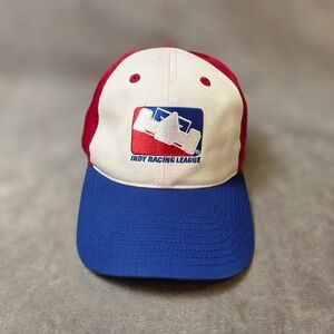 Vintage Indy Racing League Hat IRL Red White Blu Embroidered Racing Snapback Cap